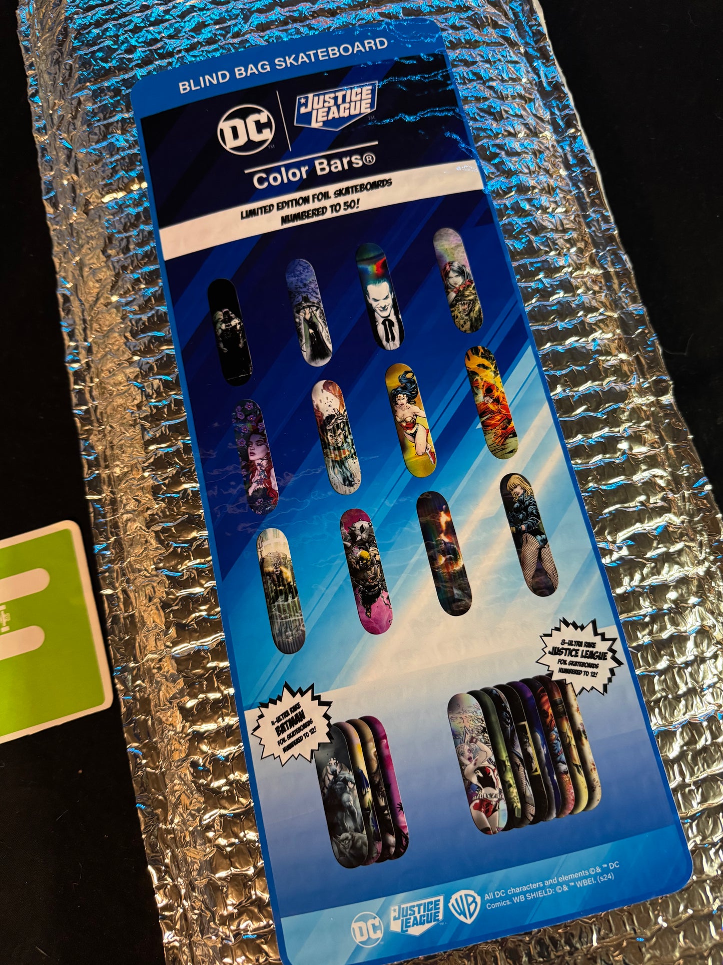 DC Comics Blind Bag Skateboard Decks by Color Bars