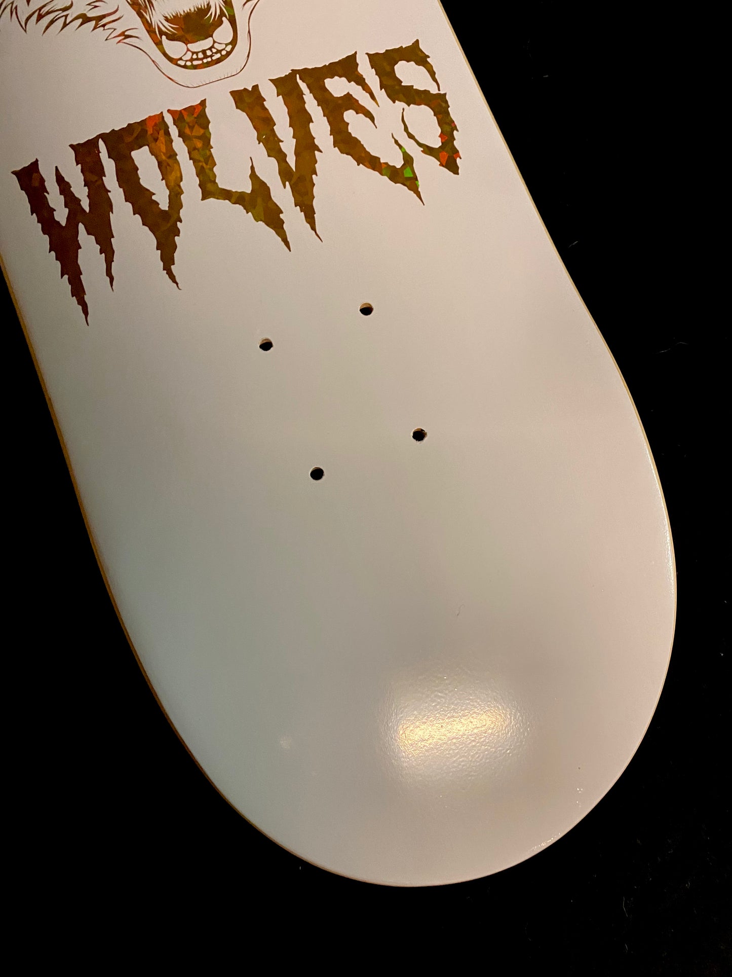 Signed Nick Tucker We Are Wolves Autographed Skateboard Deck Holographic White