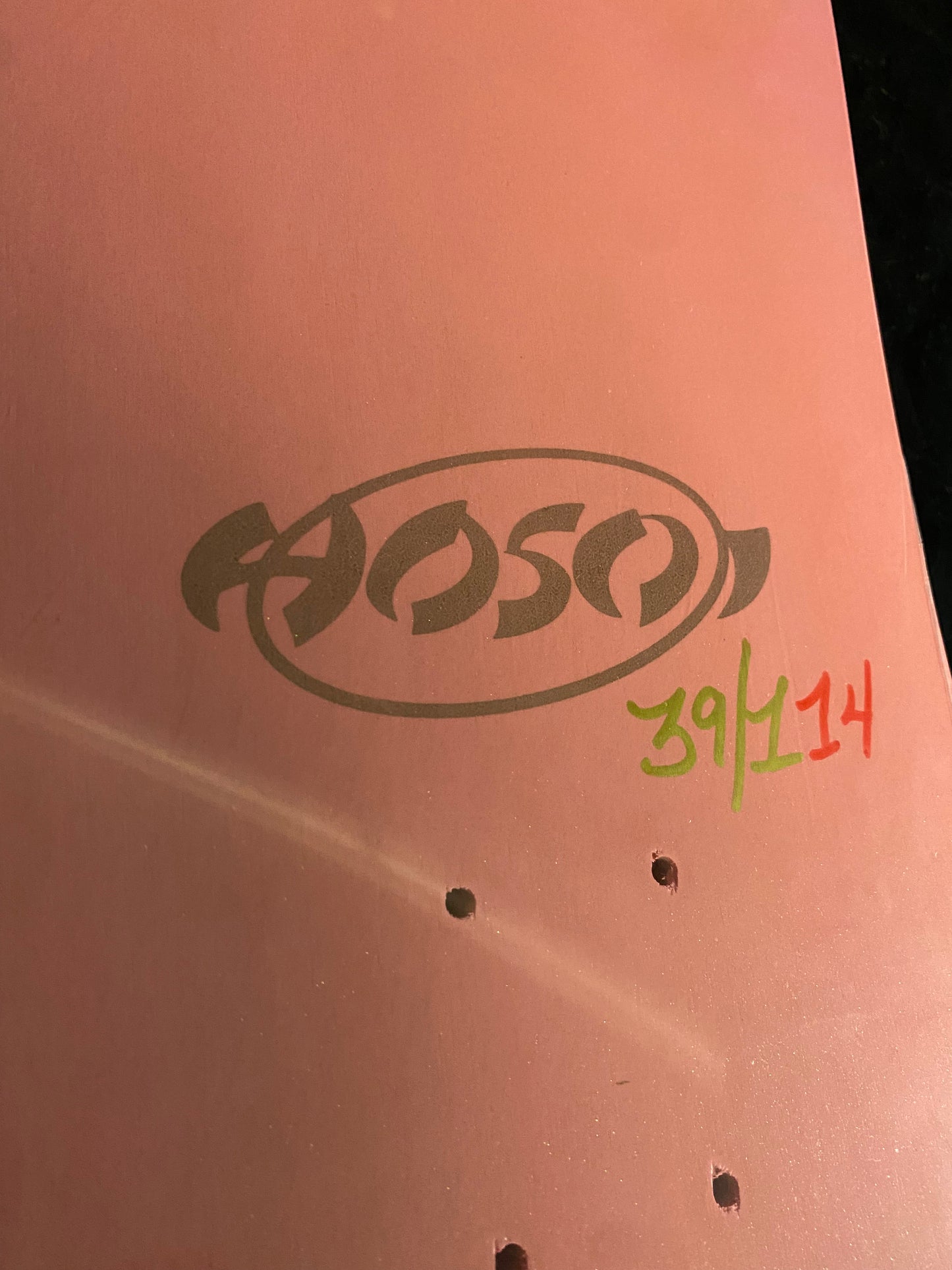 Signed Christian Hosoi Hammerhead Autographed Skateboard Deck Pink Gold Speckled