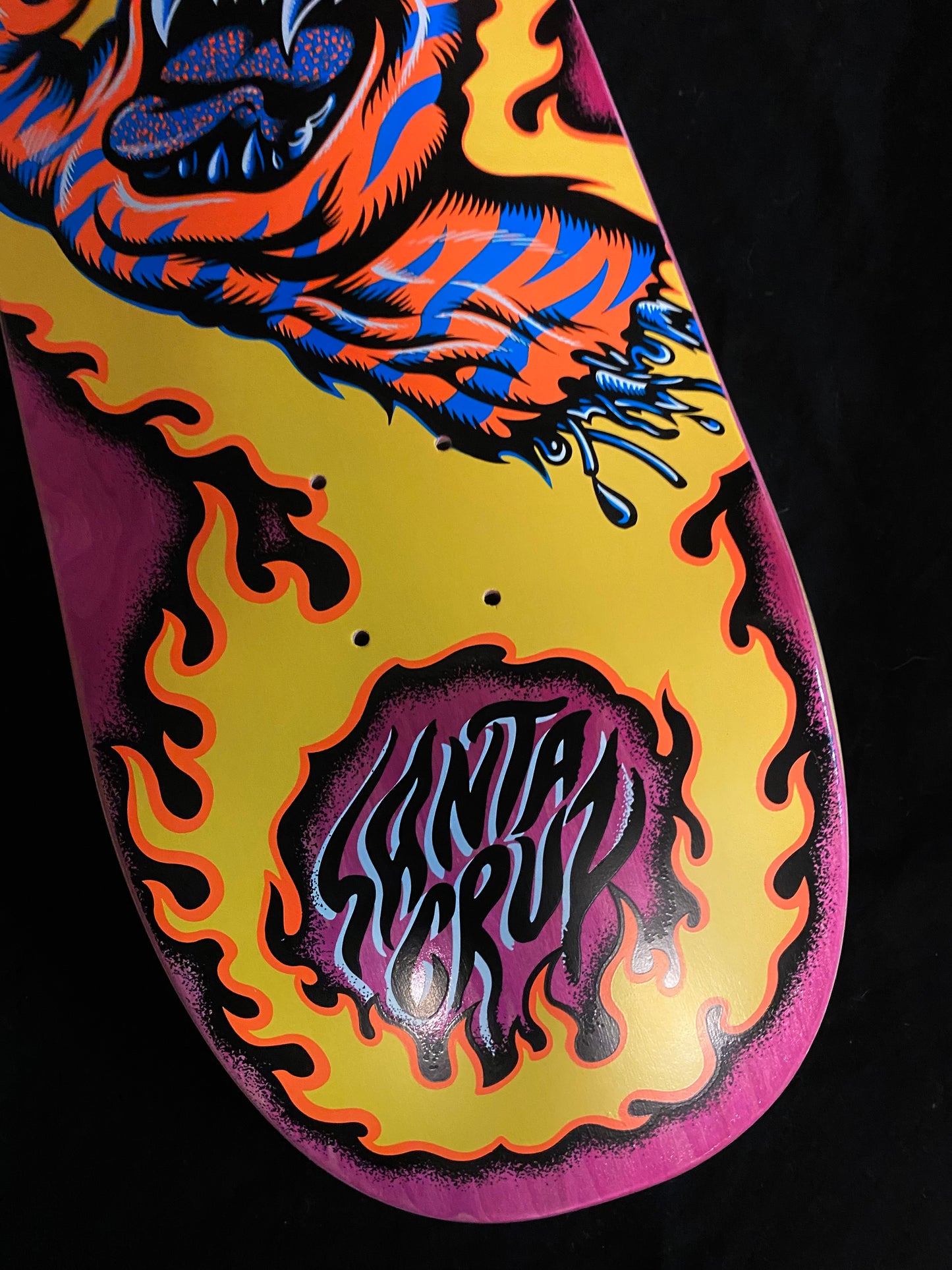 Signed Steve Alba SALBA Santa Cruz Tiger Screaming Hand Autographed Skateboard Deck