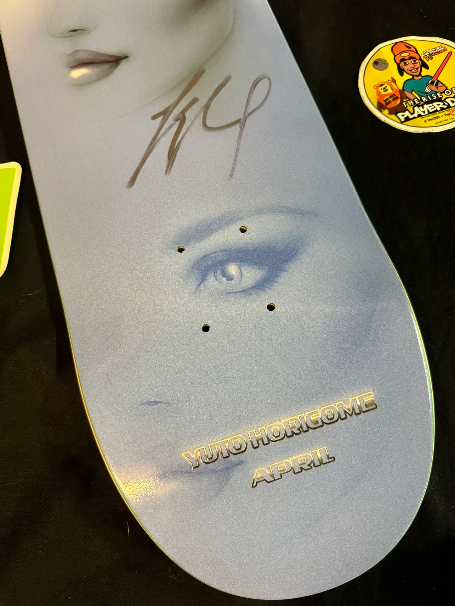 Signed Yuto Horigome Autographed Skateboard Deck Blue April Pro Model