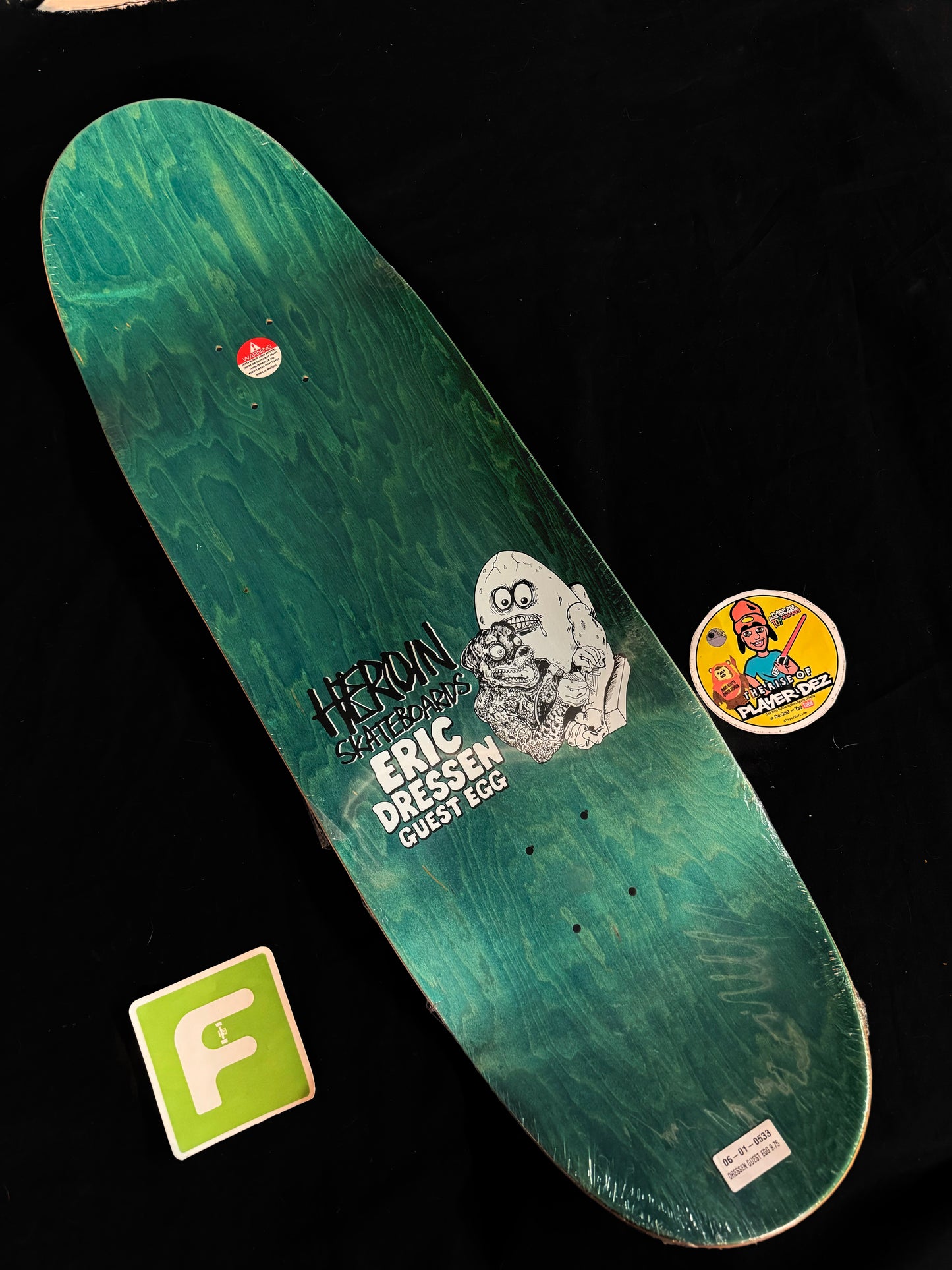 Signed Eric Dressen Heroin Autographed Skateboard Deck Egg Shaped Curb Killer FOS