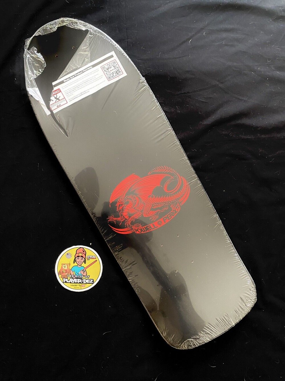Signed Steve Caballero Ripper Autographed Skateboard Deck Black Green Shaped Powell Peralta