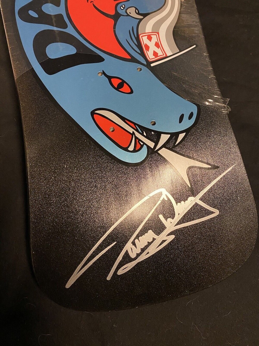 Signed Danny Way Limited Edition Autographed Skateboard Deck H Street Blackhole Shaped Black Pearl