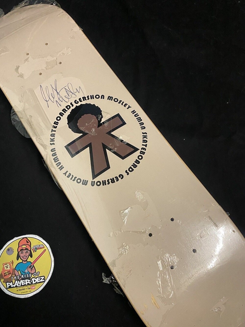 Signed Gershon Mosley Human Autographed Skateboard Deck Vintage Pro Model