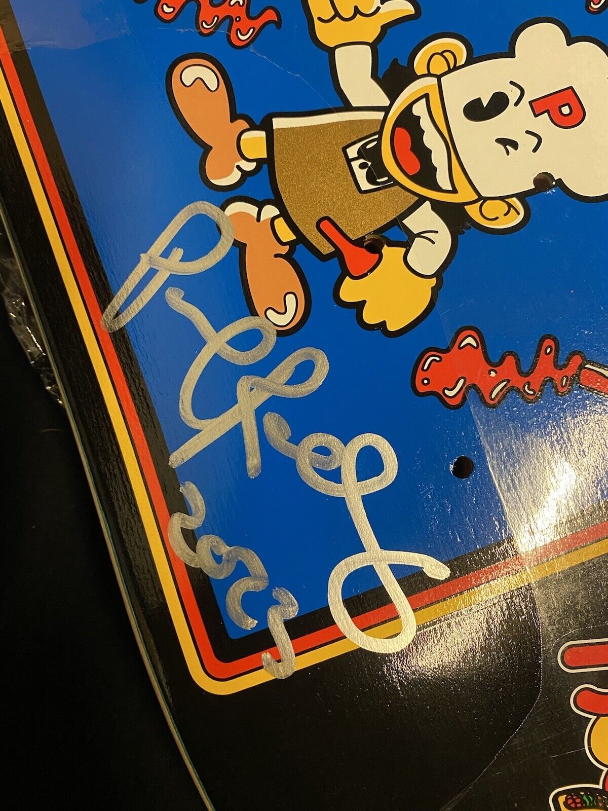 Signed Paul Rodriguez Nintendo SNES Primitive Autographed Skateboard Deck Chef Game