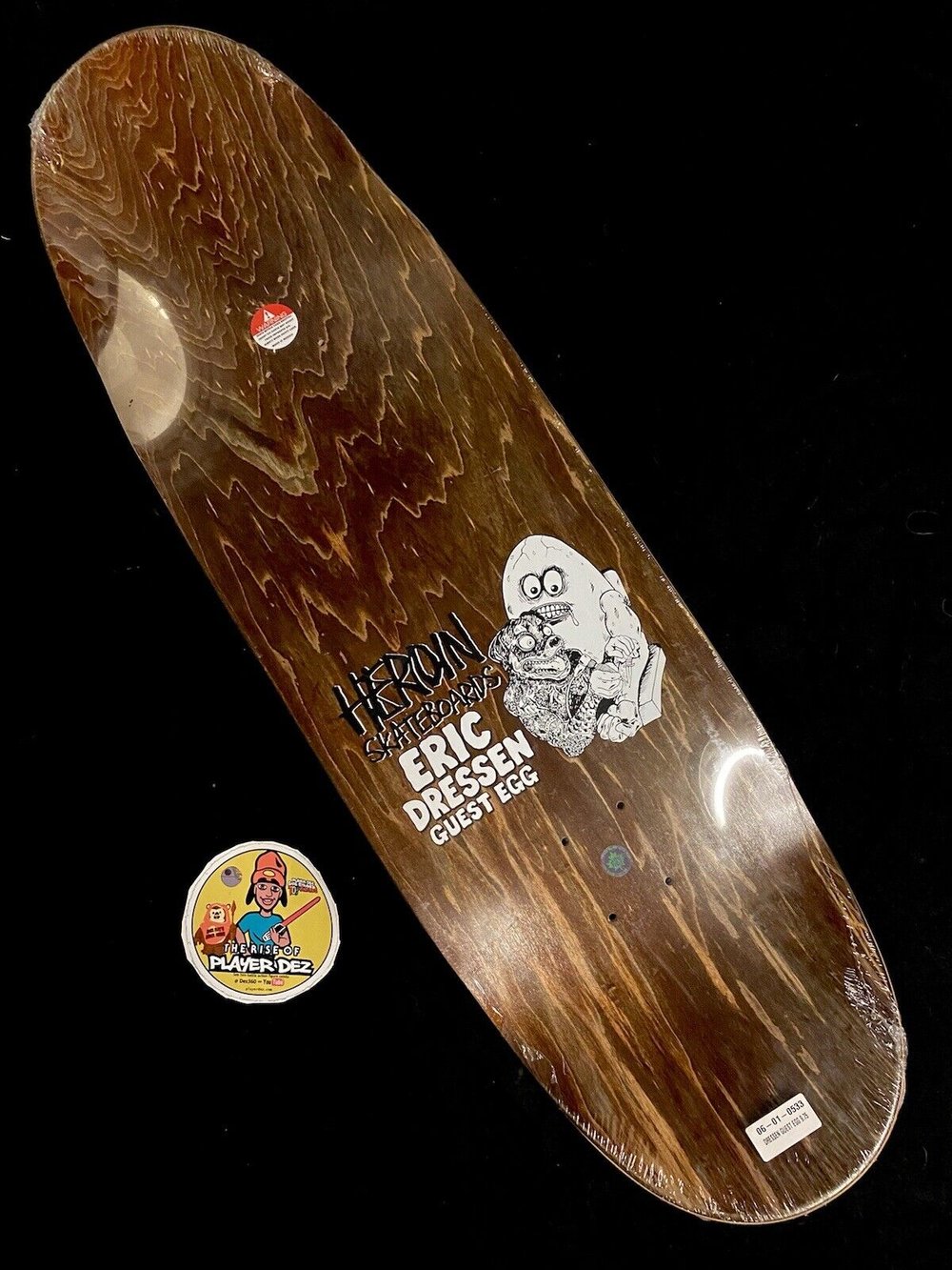 Signed Eric Dressen Heroin Guest Egg Shaped Autographed Skateboard Deck Curb Killer FOS
