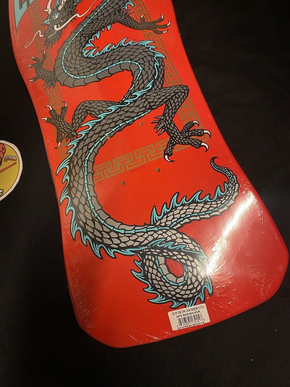 Signed Steve Caballero Powell Peralta Red Silver Dragon Autographed Skateboard Deck
