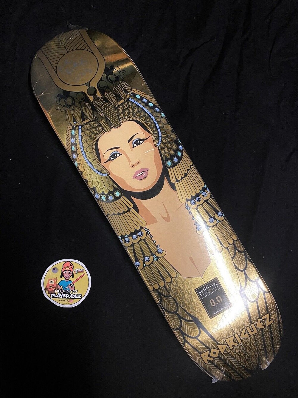 Signed Paul Rodriguez Primitive Cleopatra Autographed Skateboard Deck Egyptian Pharoah Prod