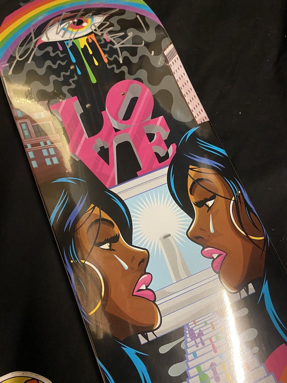 Signed Stevie Williams DGK Love Rainbow Autographed Skateboard Deck Dirty Ghetto Kids