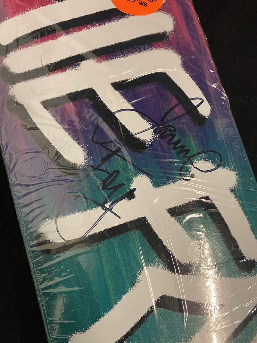 Signed Jamie Foy Deathwish Autographed Skateboard Deck Pink Teal Gang Name Credo