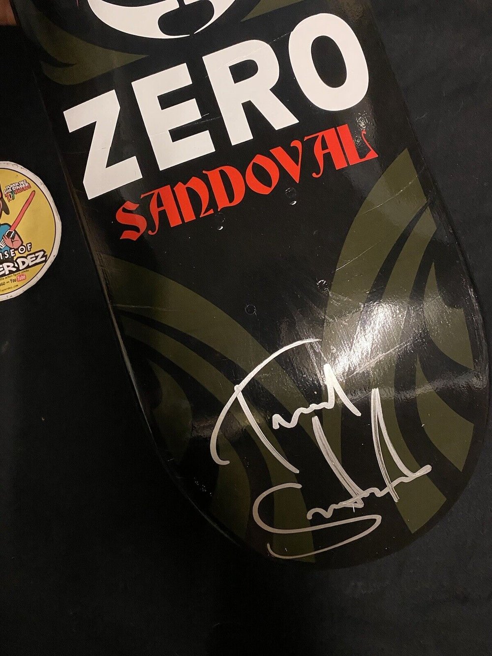 Signed Tommy Sandoval Zero Autographed Skateboard Deck Vintage Wrestling Luchador