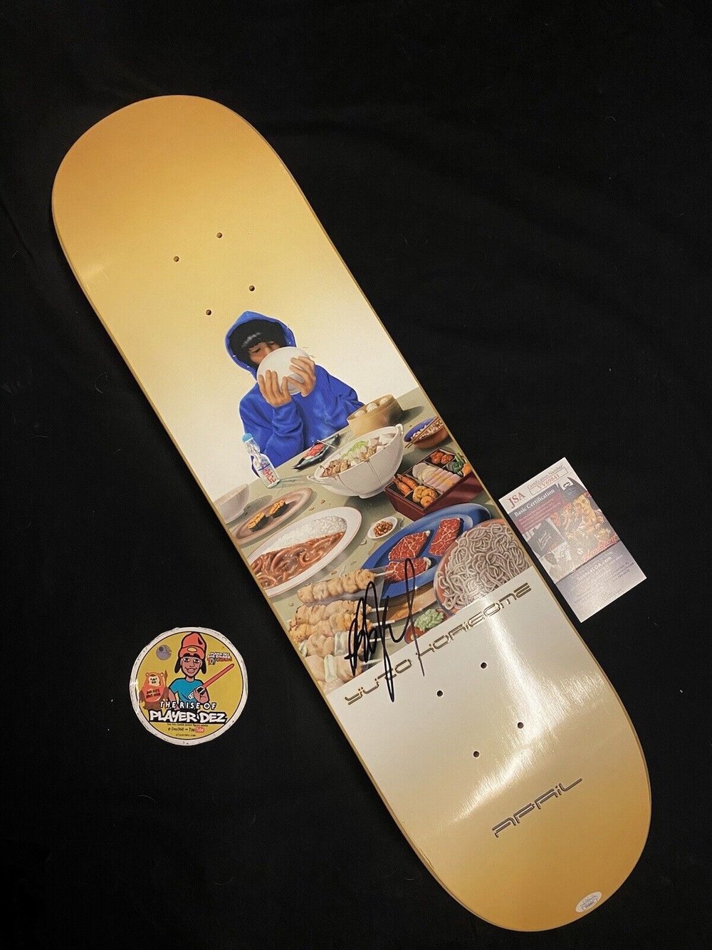 Signed Yuto Horigome Autographed April Skateboard Deck COA JSA