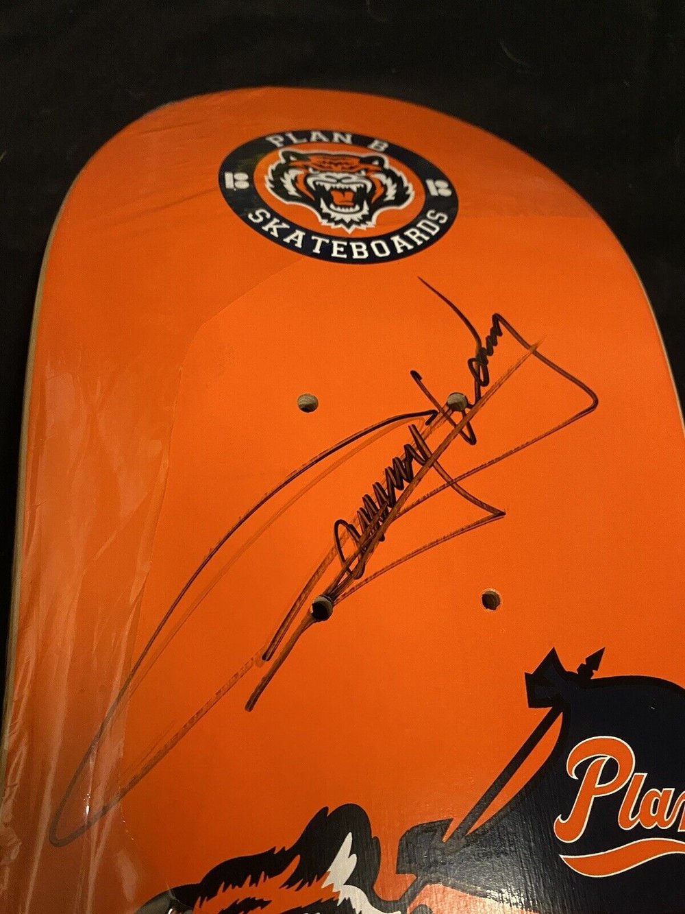 Signed Danny Way Plan B Autographed Skateboard Deck Bengal Tiger Mascot
