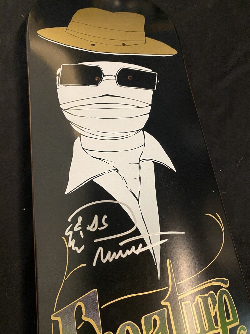 Signed Darren Navarrette Creature Autographed Skateboard Deck Invisible Man