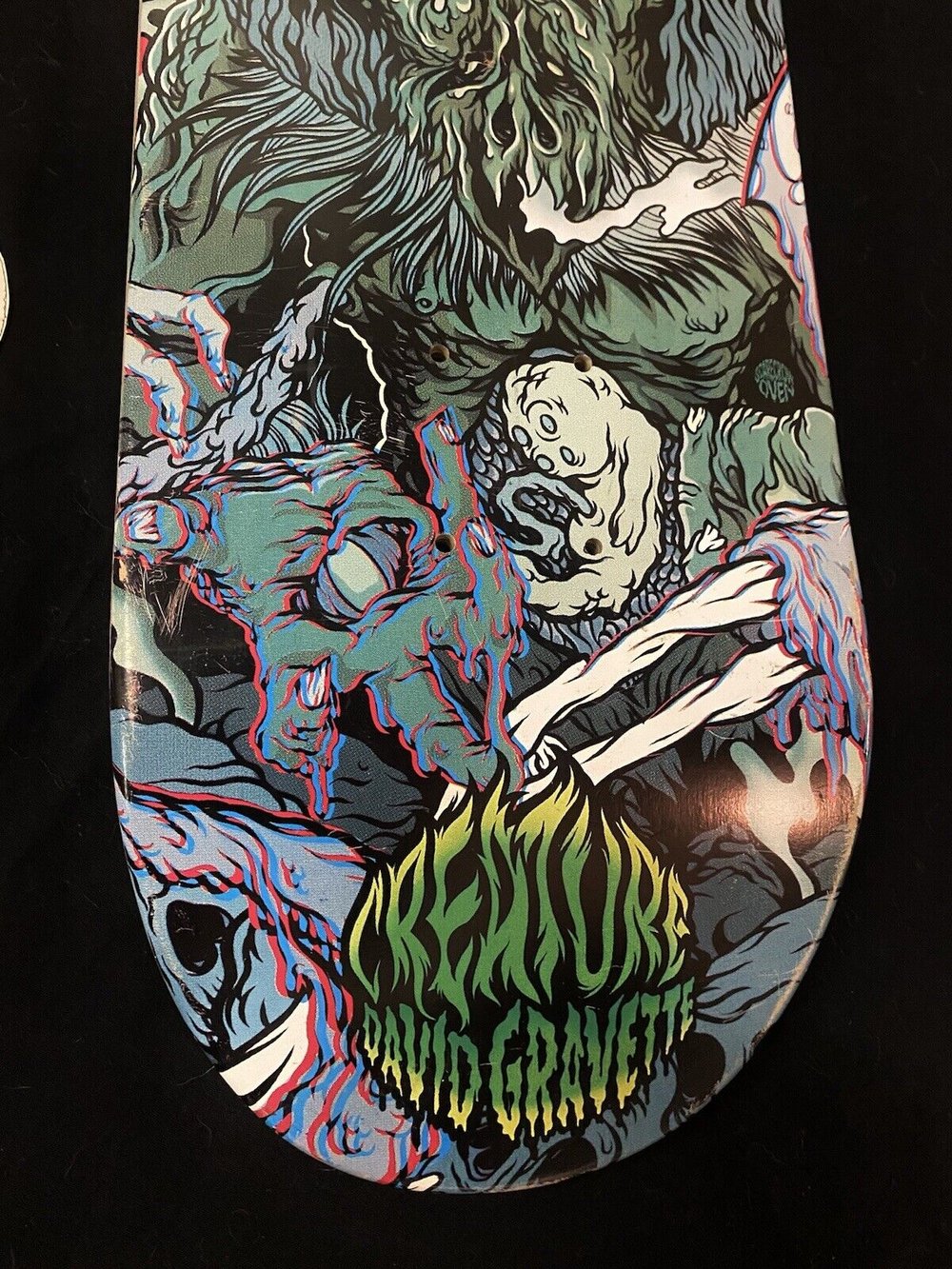 Signed David Gravette Creature Ritual 3D Autographed Skateboard Deck
