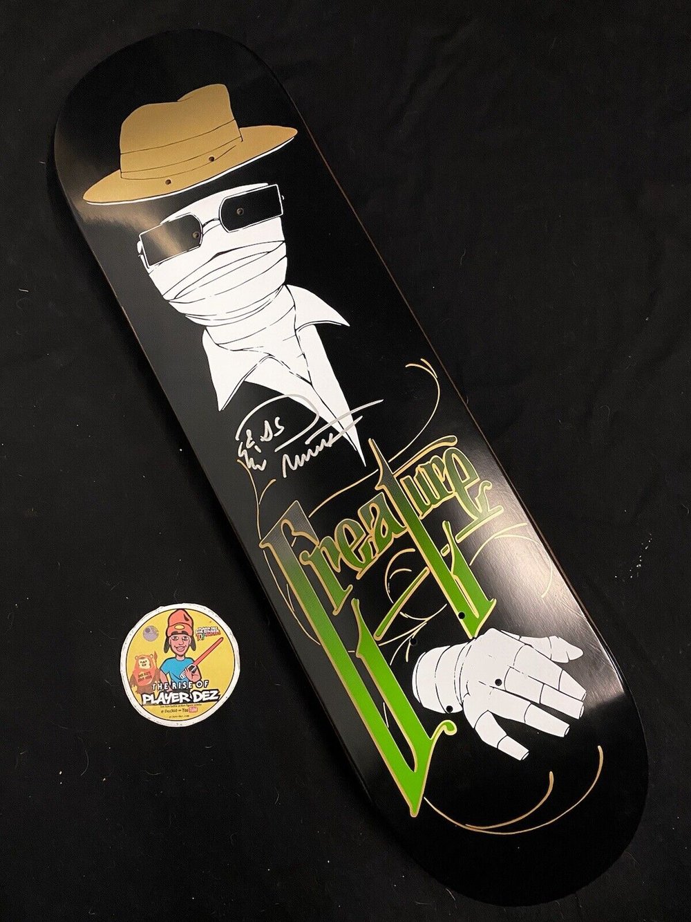 Signed Darren Navarrette Creature Autographed Skateboard Deck Invisible Man