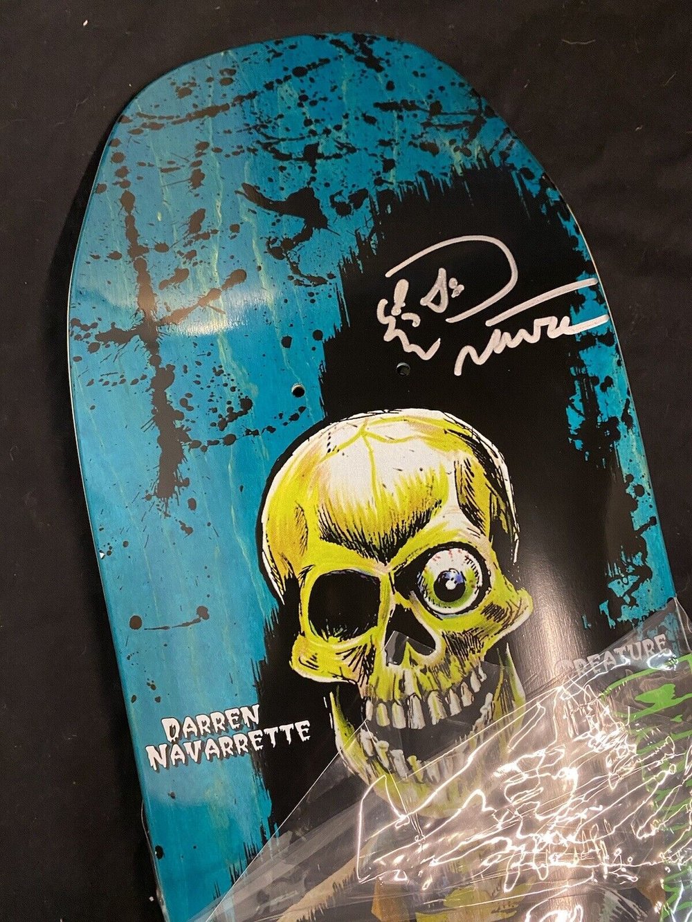 Signed Darren Navarrette Autographed Skateboard Deck Pro Model Skull Creature