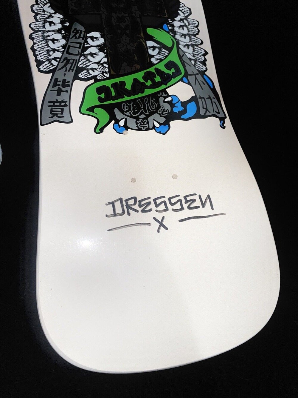 Signed Eric Dressen Dogtown White Dip Autographed Skateboard Deck