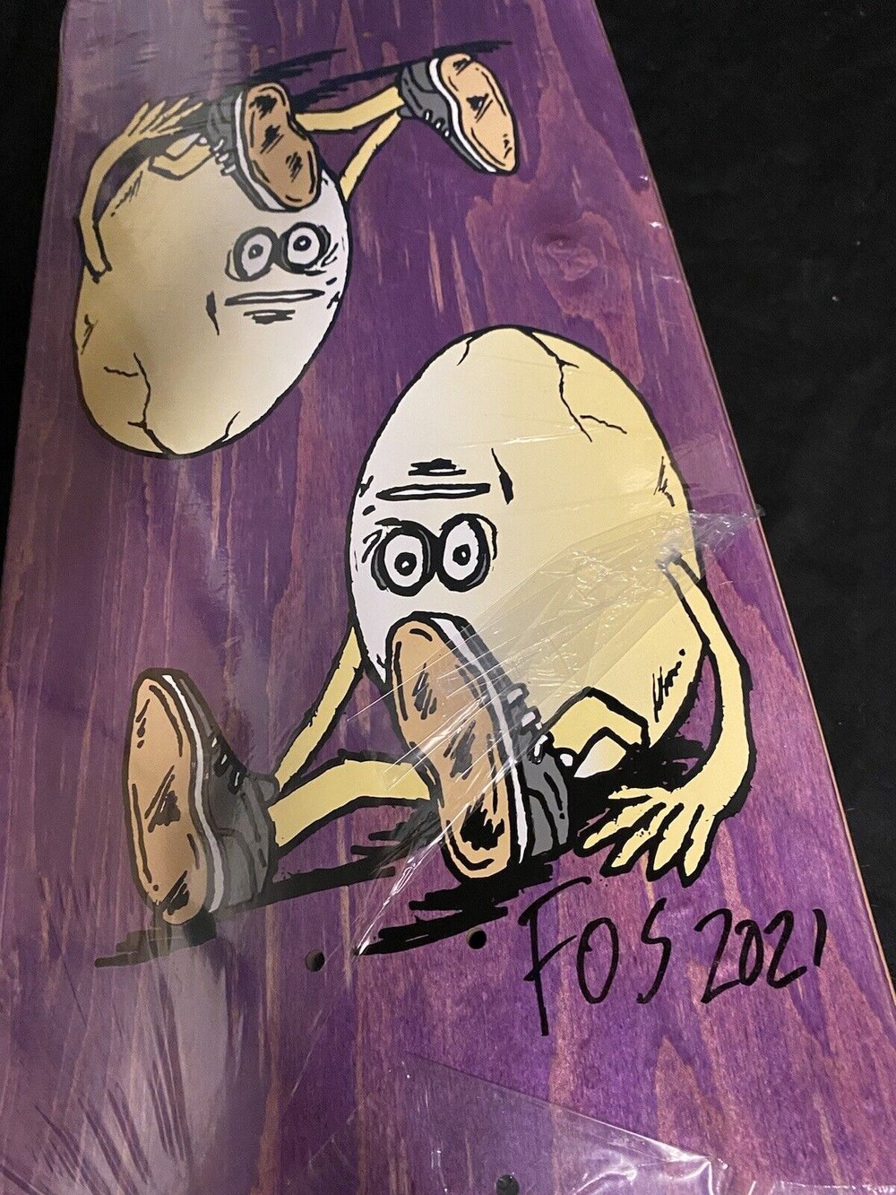 Signed FOS 2021 Heroin Symmetrical Egg Autographed Skateboard Deck 9.75 Mark Foster