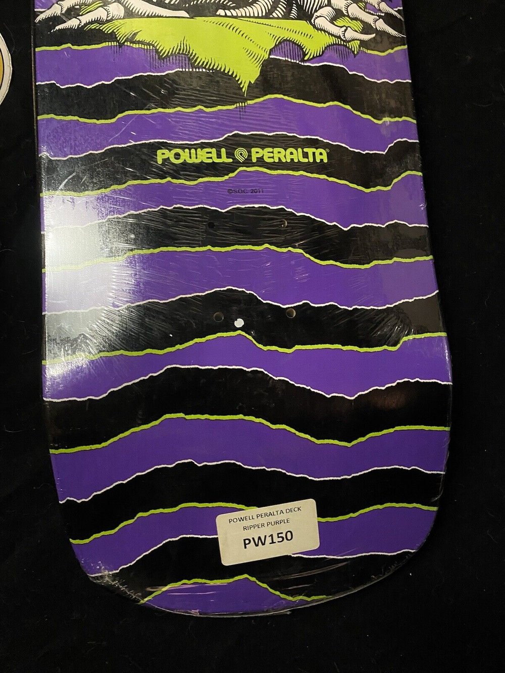Signed Steve Caballero Powell Peralta Autographed Skateboard Deck 2011 Ripper Skull Neon