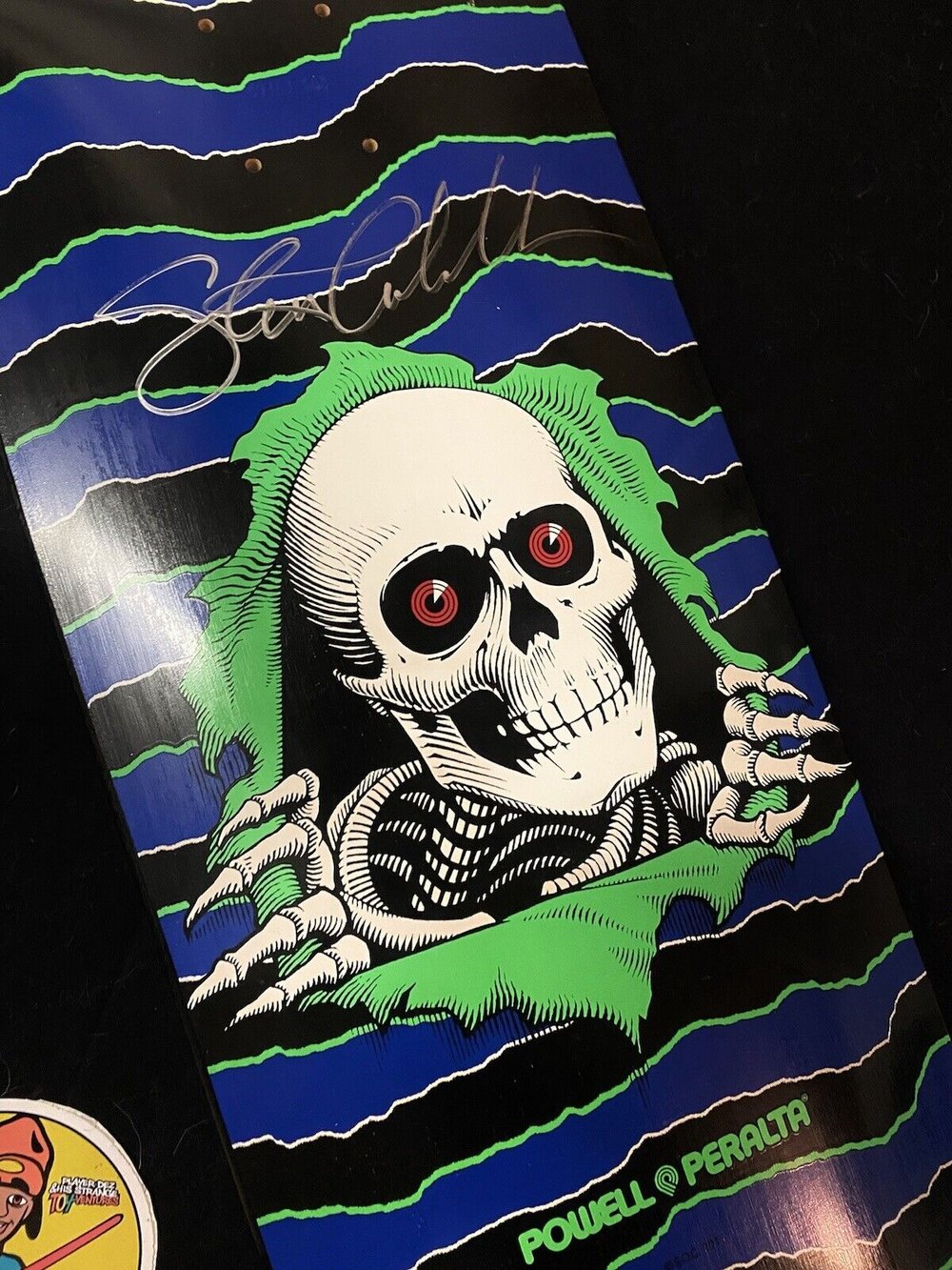 Signed Steve Caballero Powell Peralta Autographed Skateboard Deck 2011 OG Ripper Skull
