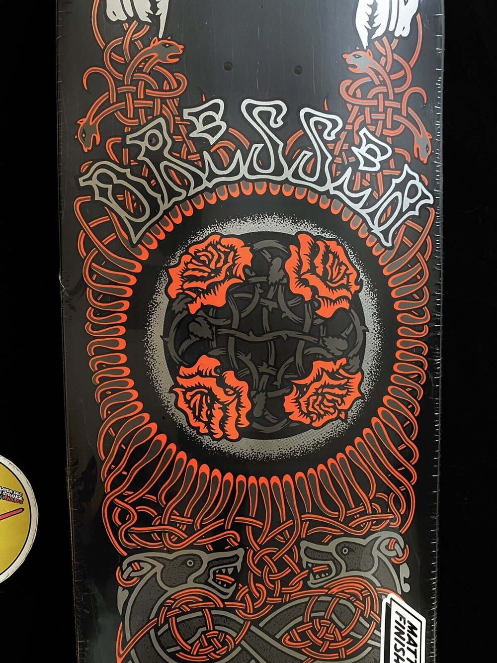 Signed Eric Dressen Santa Cruz Autographed Skateboard Deck Matte Black 9.31