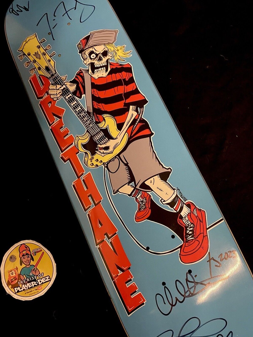 Signed Steve Caballero Urethane Rockband Autographed Skateboard Deck