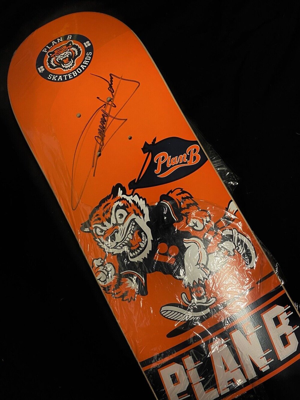 Signed Danny Way Plan B Autographed Skateboard Deck Bengal Tiger Mascot