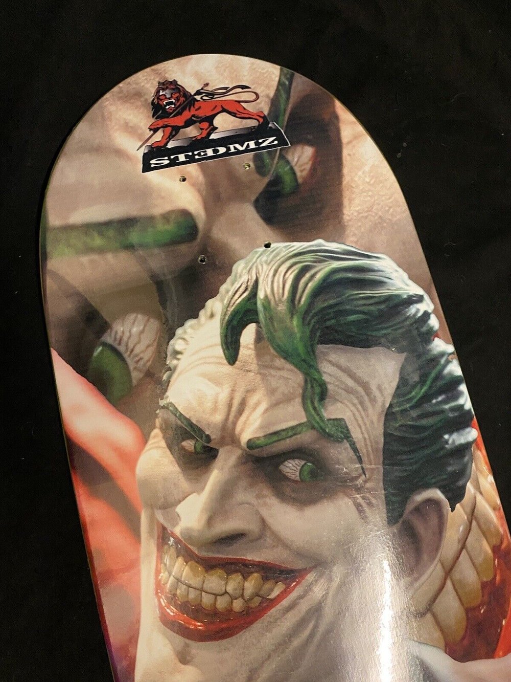 Signed Steve Steadham The Joker Grey Shaped Autographed Skateboard Deck