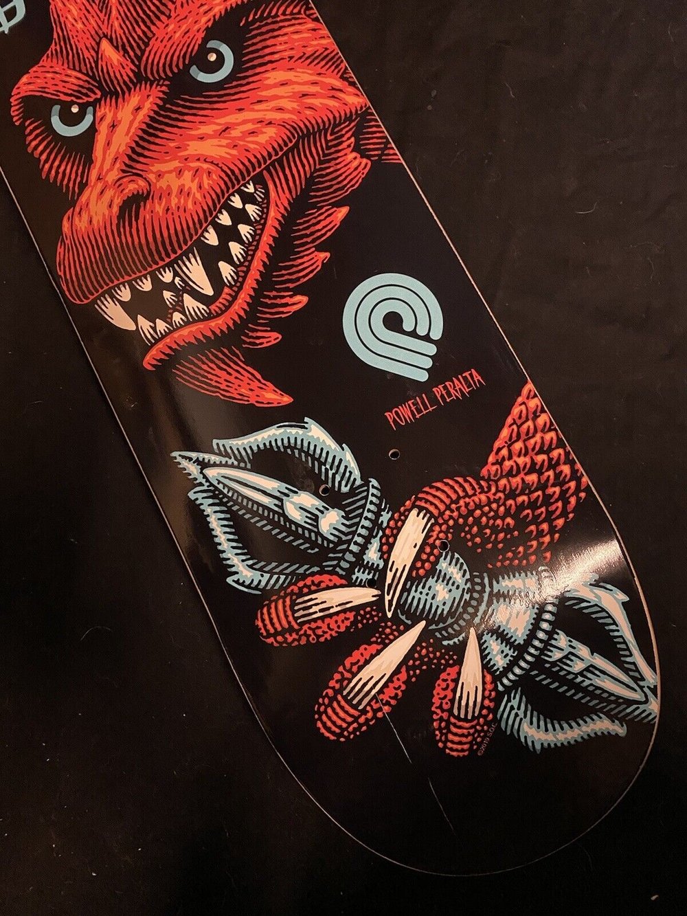 Signed Steve Caballero Powell Peralta Black Red Dragon Autographed Skateboard Deck