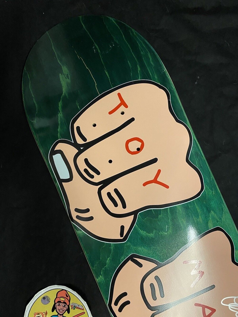 Signed Dashawn Jordan Toy Machine Green Fists Autographed Skateboard Deck