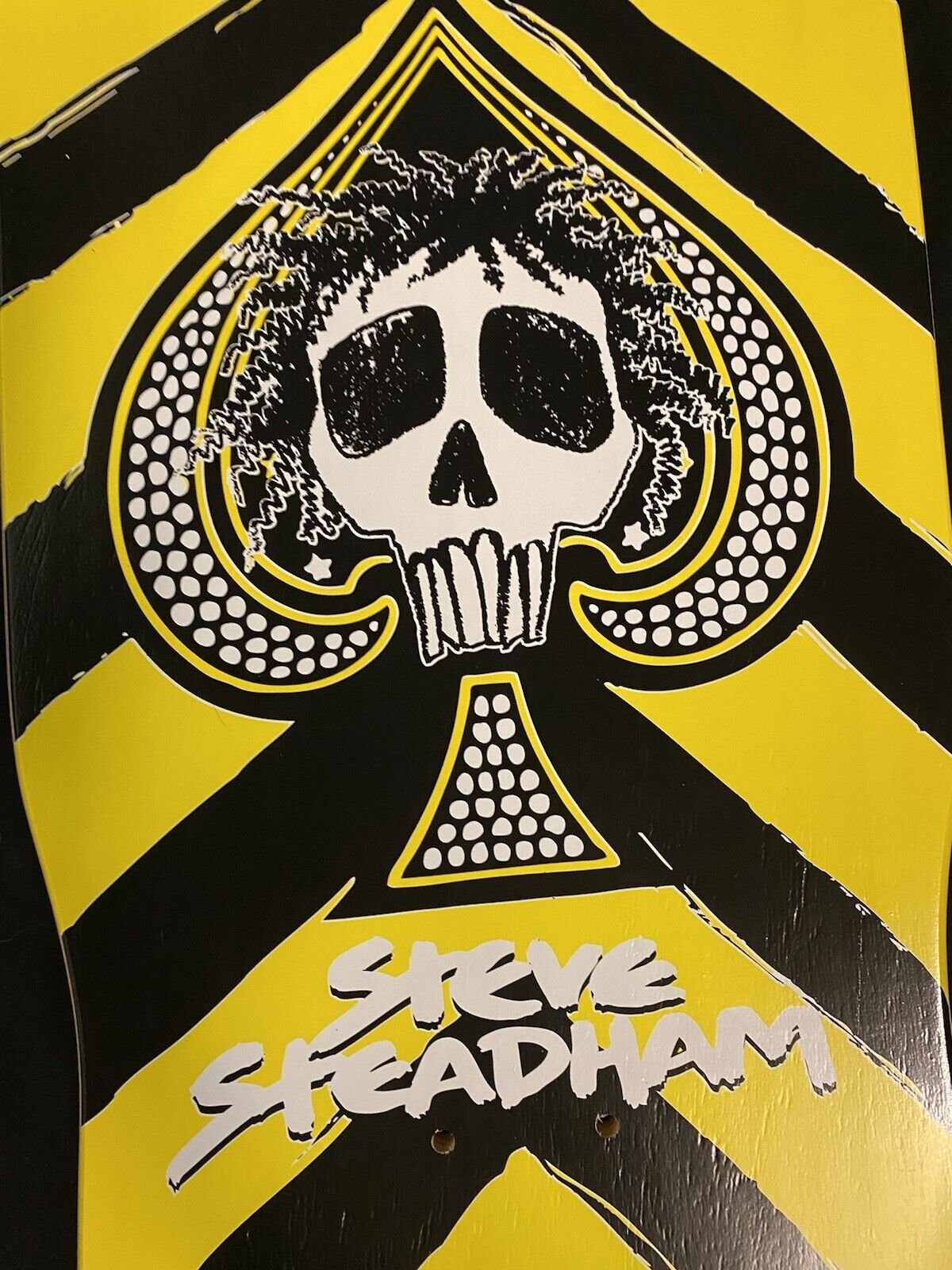 Signed Steve Steadham Stedmz Double Sided Graphic Autographed Skateboard Deck Orange