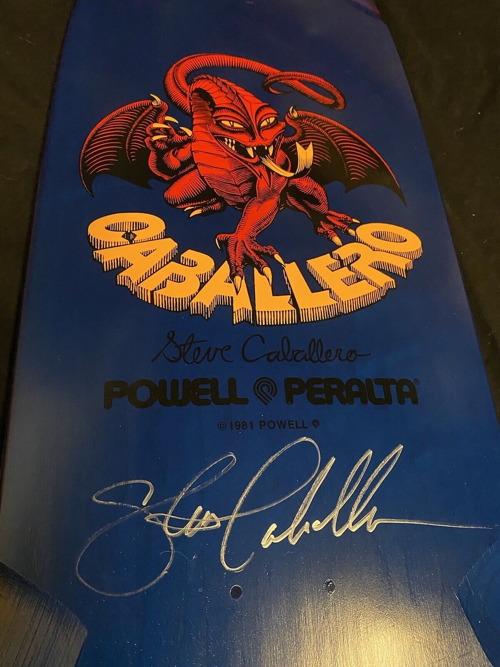 Signed Steve Caballero Powell Bones Brigade Series 1 Autographed Skateboard Deck 2012