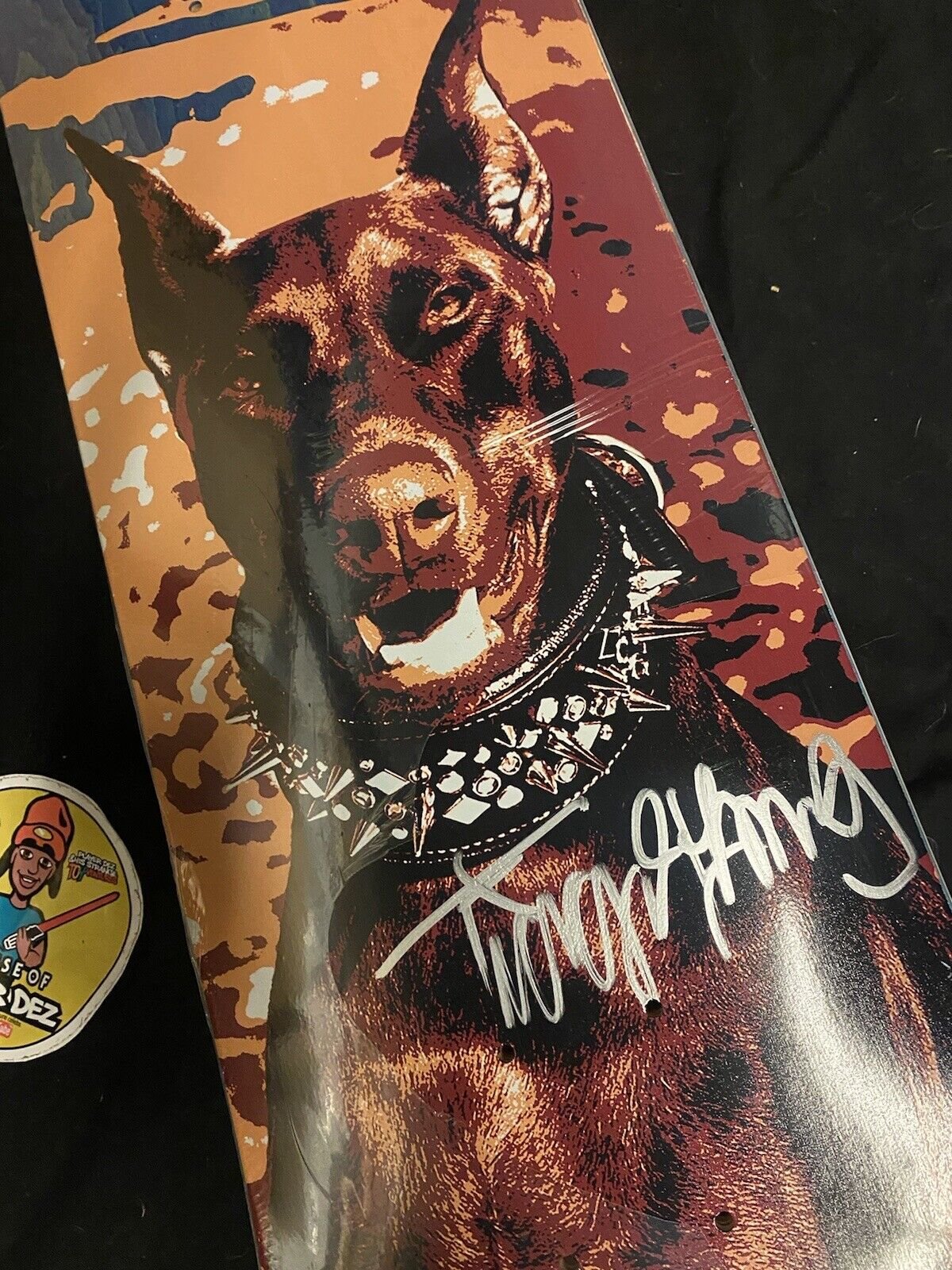 Signed Tiago Lemos Primitive Autographed Skateboard Deck Unleashed Dog Collar