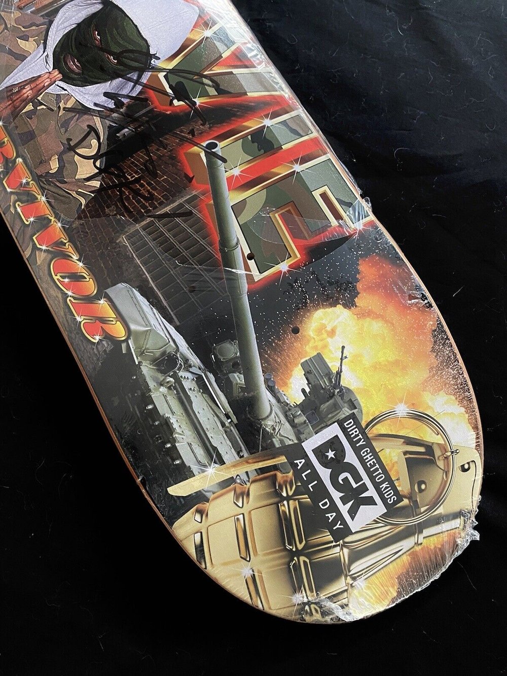 Signed Stevie Williams DGK Autographed Skateboard Deck Dirty Ghetto Fab Kids