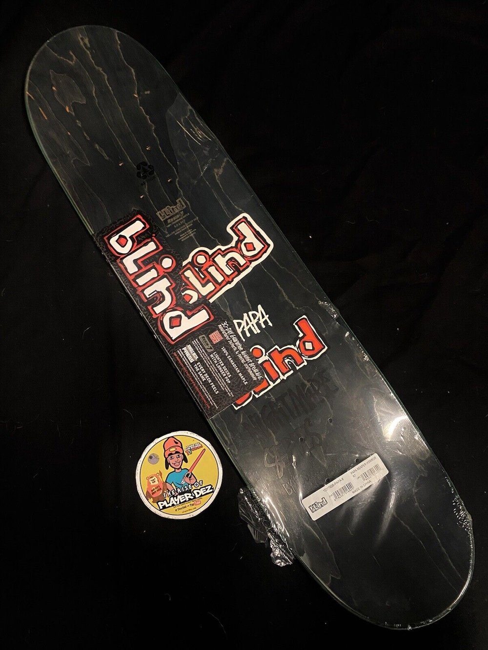 Signed Micky Papa Blind Reaper Autographed Skateboard Deck Evil Chucky Clown Nightmare