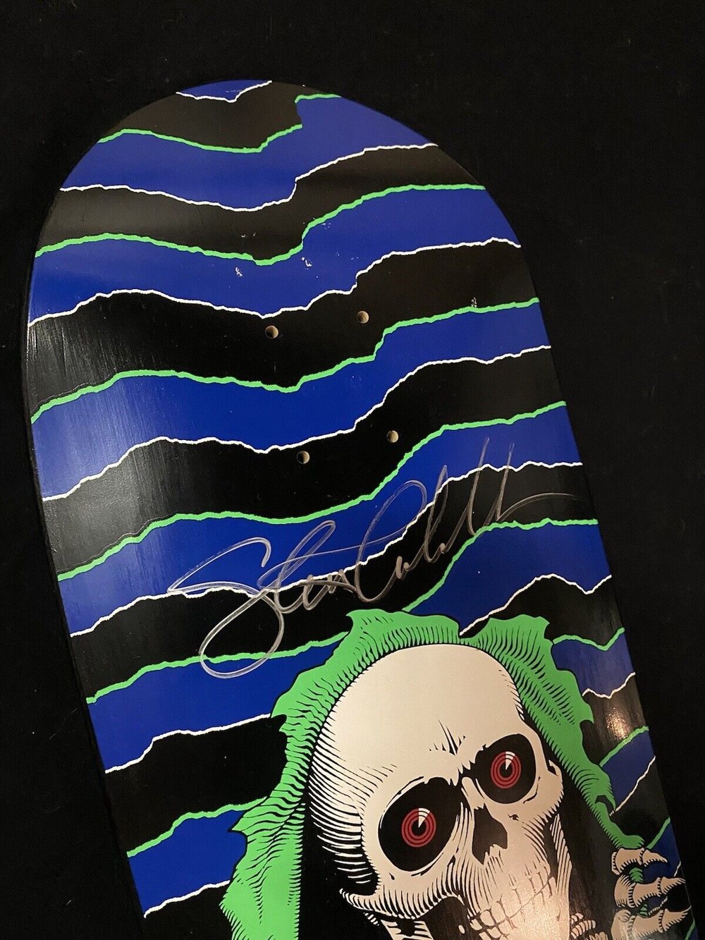 Signed Steve Caballero Powell Peralta Autographed Skateboard Deck 2011 OG Ripper Skull