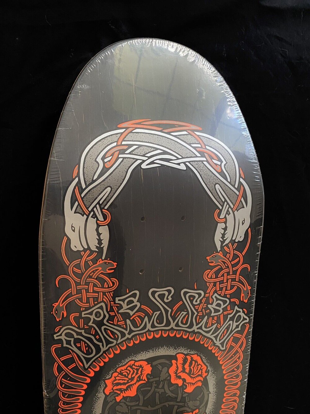 Signed Eric Dressen Santa Cruz Autographed Skateboard Deck Matte Black 9.31