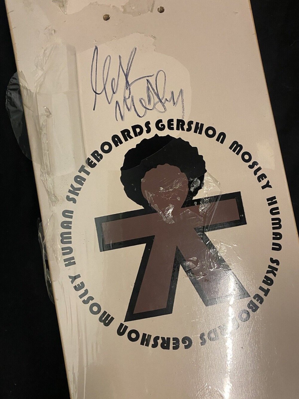 Signed Gershon Mosley Human Autographed Skateboard Deck Vintage Pro Model