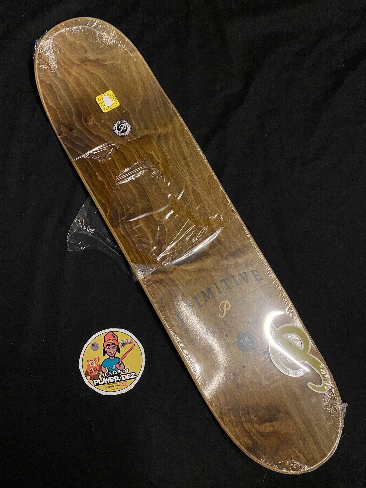 Signed Shane O'Neill Primitive Autographed Skateboard Deck Spirit Animal Gold Foil