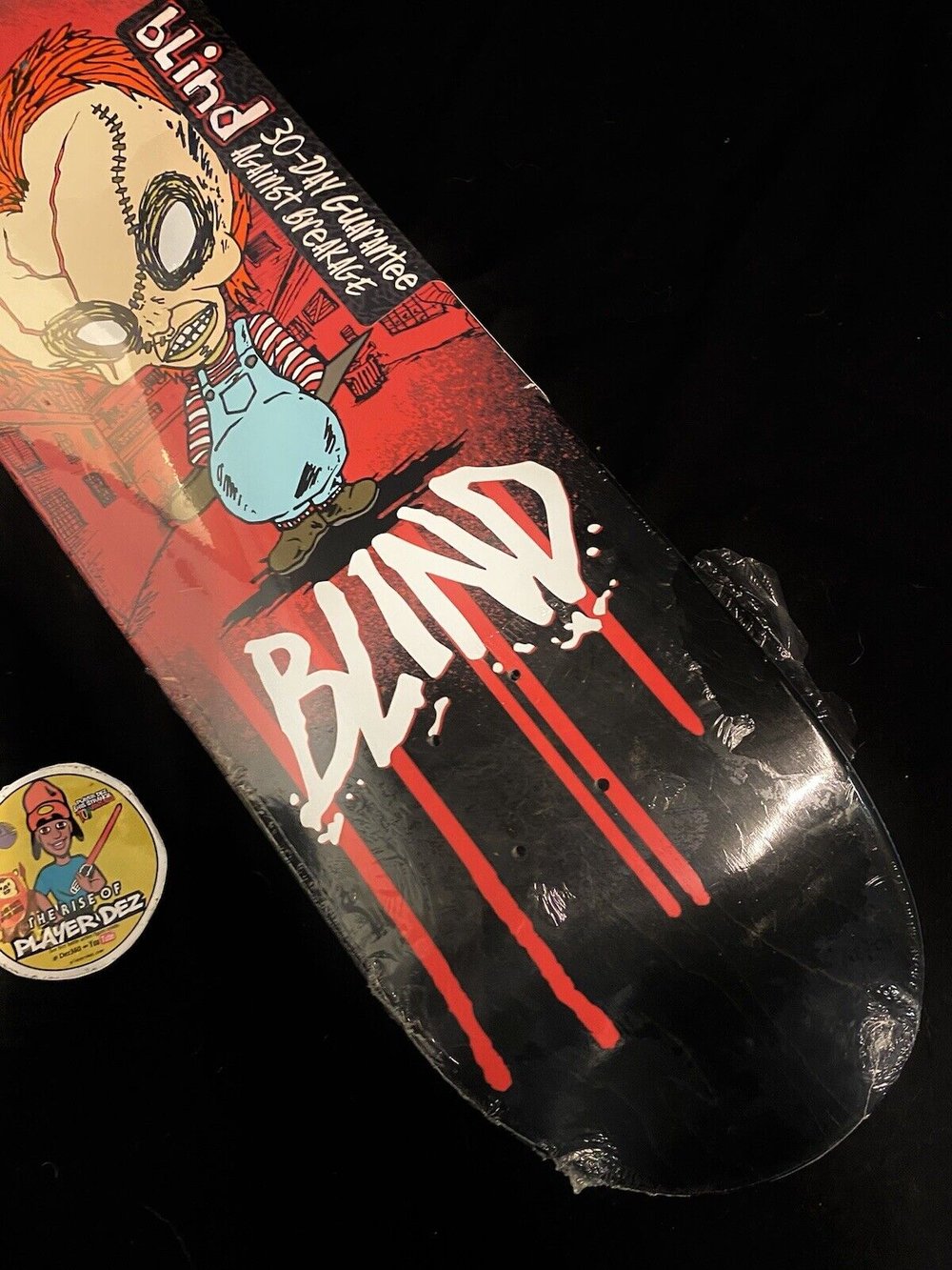 Signed Micky Papa Blind Reaper Autographed Skateboard Deck Evil Chucky Clown Nightmare