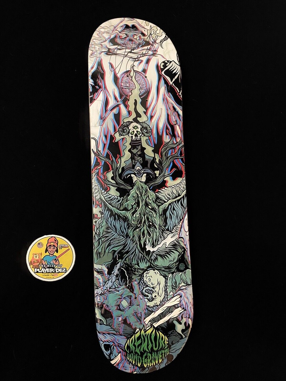 Signed David Gravette Creature Ritual 3D Autographed Skateboard Deck