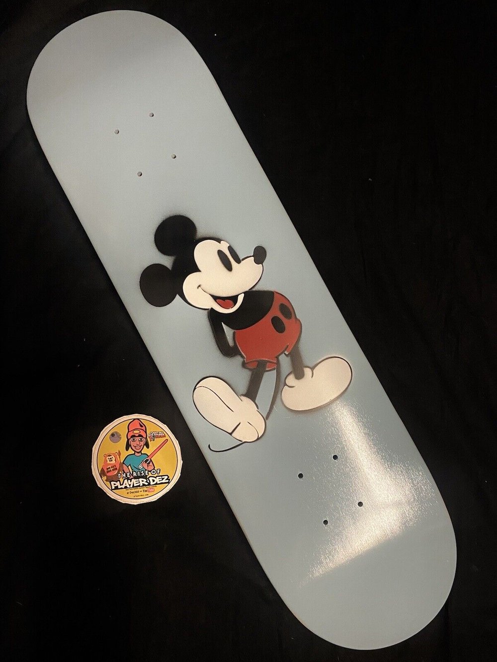 Signed Jim Greco Hammers Autographed Skateboard Deck Mickey Mouse Blue Spray