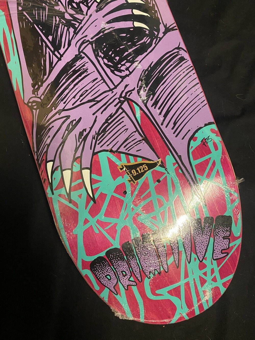 Signed Franky Villani Primitive Autographed Skateboard Deck Glows in the Dark Bat
