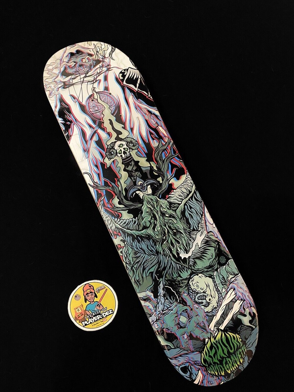 Signed David Gravette Creature Ritual 3D Autographed Skateboard Deck