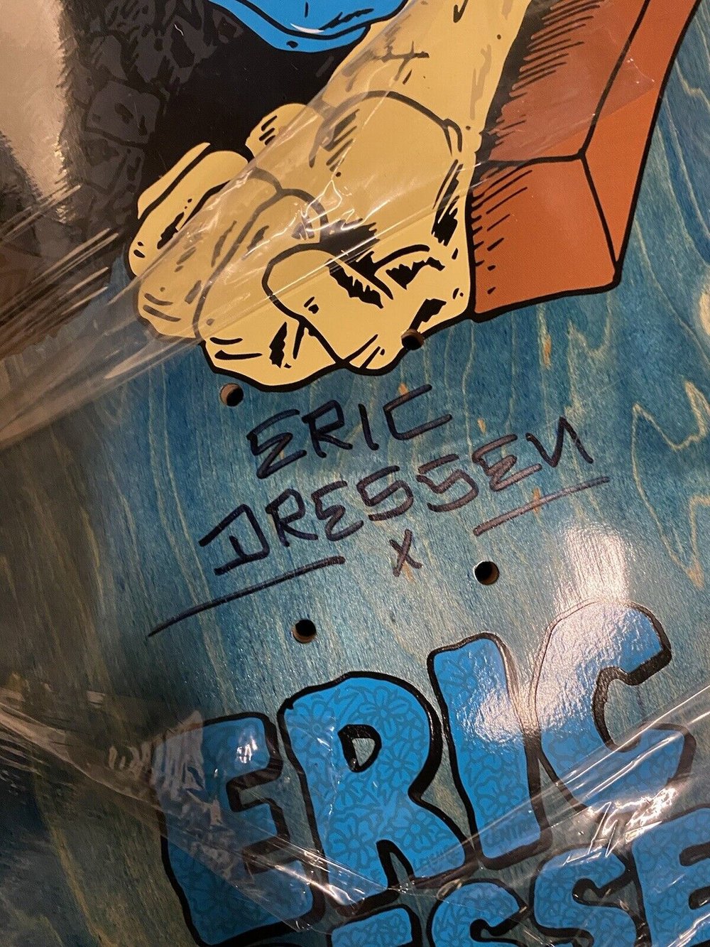 Signed Eric Dressen Heroin Guest Egg Shaped Autographed Skateboard Deck Curb Killer FOS
