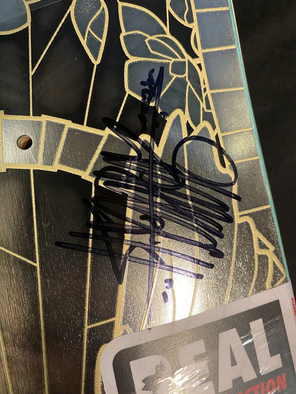 Signed Ishod Wair Real Autographed Skateboard Deck Cathedral Stained Glass