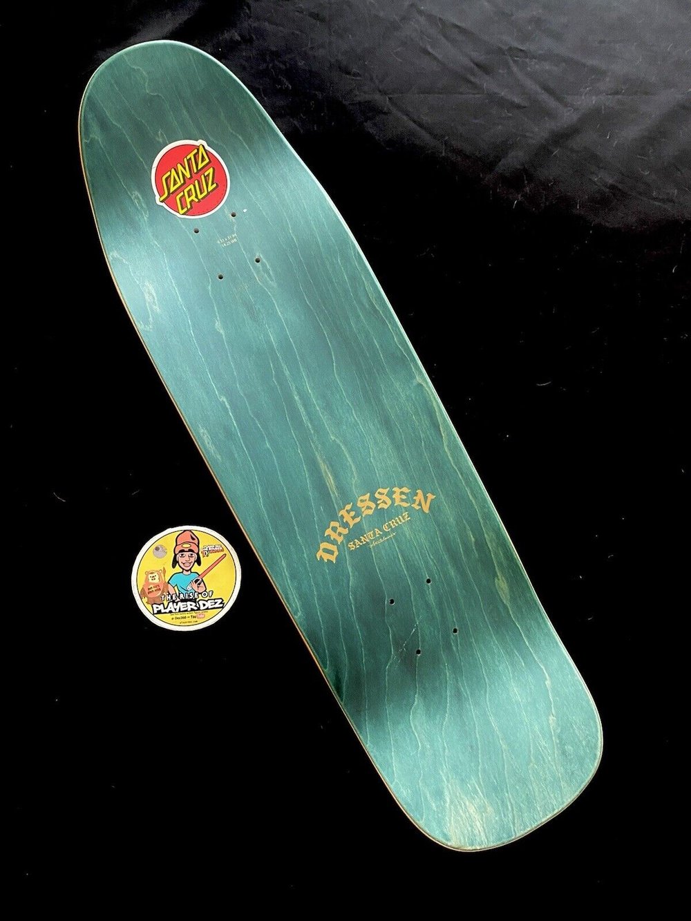 Signed Eric Dressen Autographed Skateboard Deck Santa Cruz White Rose Gold