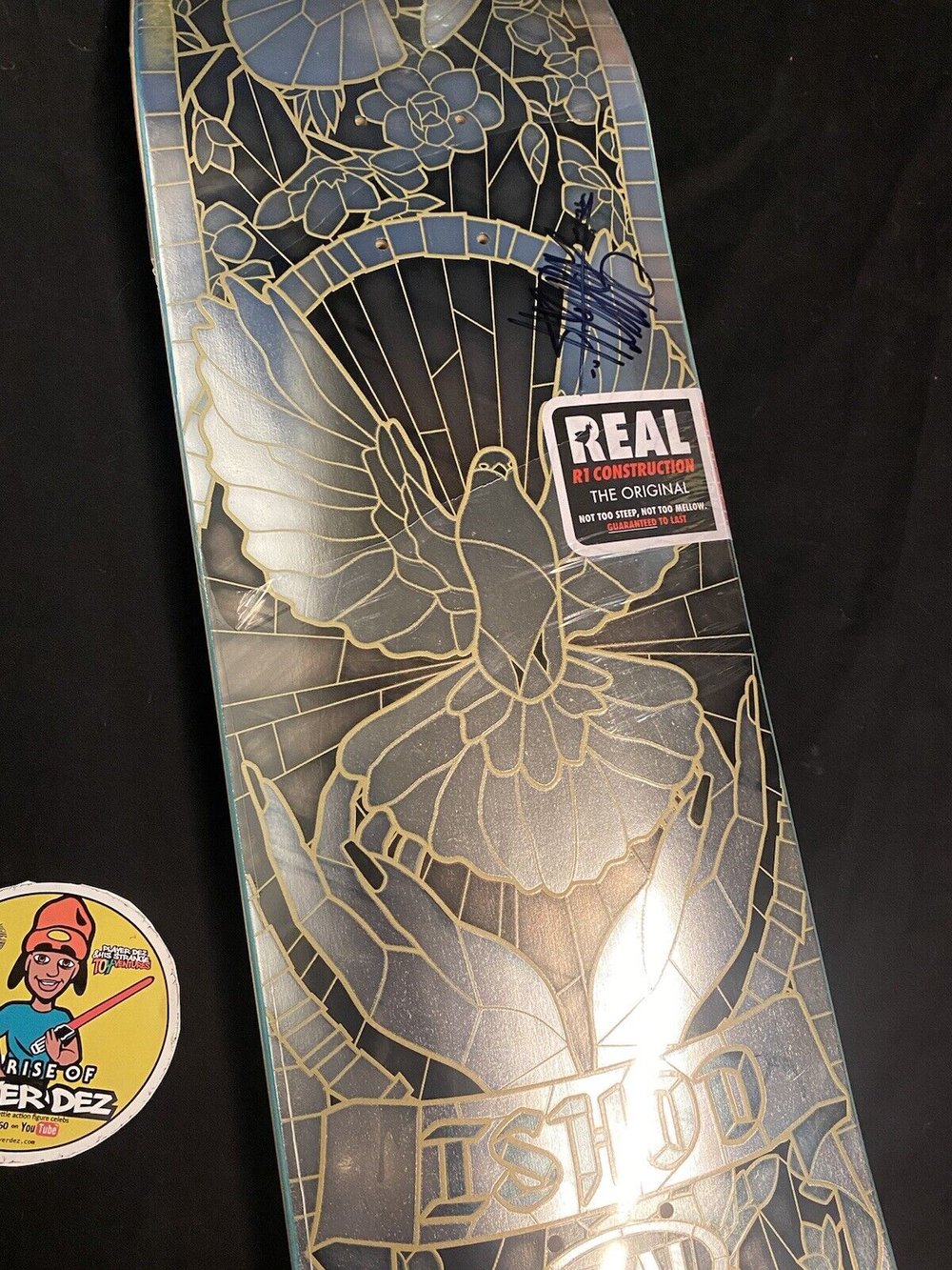 Signed Ishod Wair Real Autographed Skateboard Deck Cathedral Stained Glass